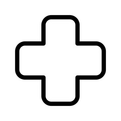 Hospital Cross Icon Vector Symbol Design Illustration