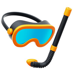 Scuba Dive Gear 3D Rendering Icon Isolated Transparent Background