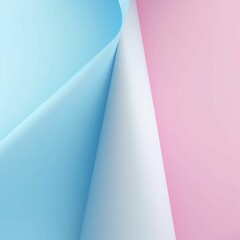 Simple blue pink white  background with folded effect and copy space, ready for invitation or greeting card design.  Generative AI.