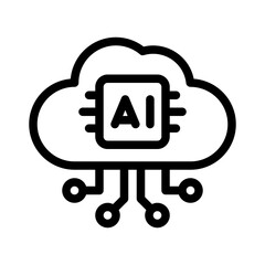 cloud line icon