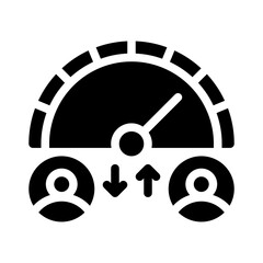 team performance glyph icon