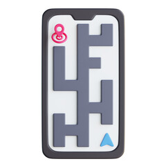 3D Icon Holiday Travel, Smartphone Maps