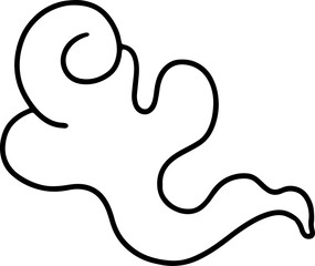 chinese cloud doodle line