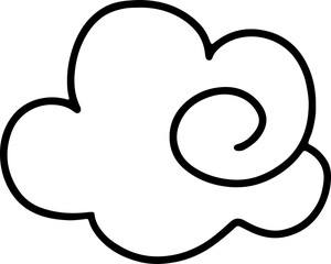 chinese cloud doodle line