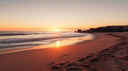 Tranquil beach at dawn