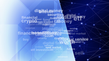 Crypto asset and bitcoin etf investment background exploring opportunities, risks, and returns in digital market of cryptocurrency markets
