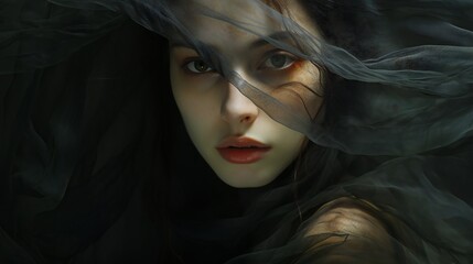 The ghostly visage of a survivor, haunted by the echoes of domestic violence in a stark portrait