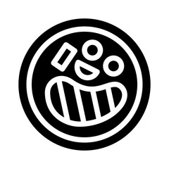 steak glyph icon