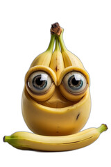 Banana With Eyes and Peel – Funny and Surprising Fruit Illustration