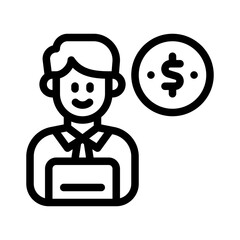 freelancer line icon