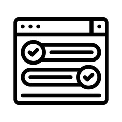 web page line icon