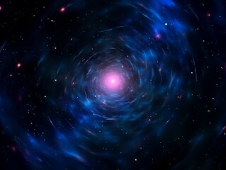 Obraz premium Captivating Blue Star Field Inside Black Hole