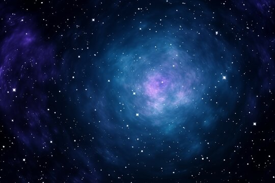 Blue Star Field in a Black Hole Scene