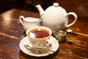 紅茶　ホットティー