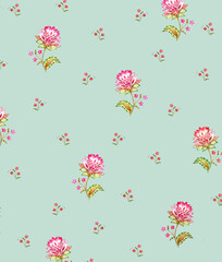 Fototapeta na wymiar madhubani kalamkari chinz kani Abstract shirting Ajrakh Ikat block batik print patola Background digital printing textile pattern flower pattern 
