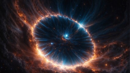 Black Hole Surrounded by Stars in the Vastness of Space