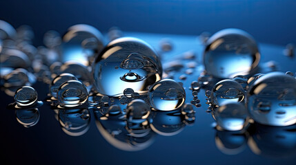 A close up of a bunch of water droplets on a surface, depicts a macro view of water droplets on a textured surface. Suitable for nature, abstract, and macro photography projects.