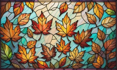 Vibrant autumn leaves create a beautiful nature  by ai generated