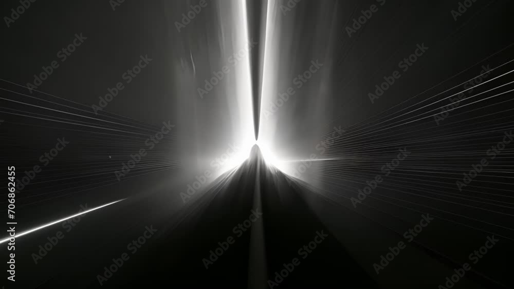 Poster a magnified snapshot of a doubleslit experiment, revealing the interference pattern caused by entang