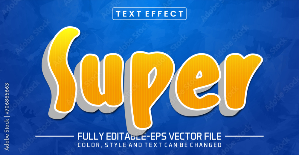 Poster super text editable style effect