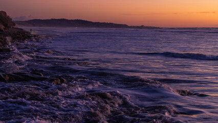 Sunset at the Del Mar beach of California