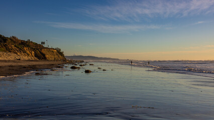 Sunset at the Del Mar beach of California