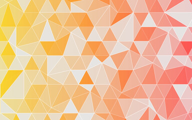 Fototapeta premium Seamless orange triangles mosaic background, Colorful geometric shapes pattern or abstract gradient triangular retro shapes, illustration vector.