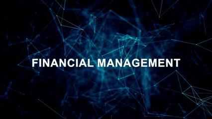 Animated futuristic texts about Accounting Services, Bookkeeping and Financial Management services