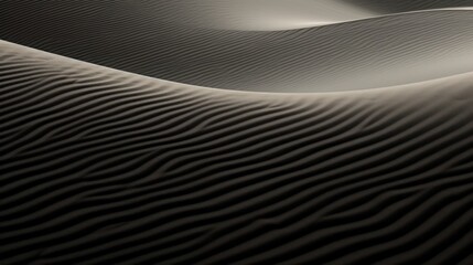 Sand dunes in simple and bright contrast, night shot