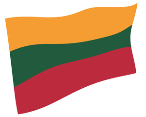 リトアニア　国　旗　世界　アイコン