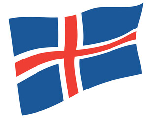 アイスランド　国　旗　世界　アイコン