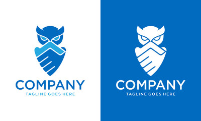 Creative Simple and Modern owl shield Logo for company, business, community, team, etc.