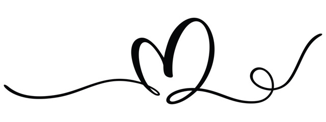Heart clipart black and white outline, 
Heart continuous one line drawing, Heart logo, icon, 
pattern, background, sign, symbol, vector, 
border for heart month, valentines day, wedding