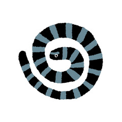 エラブウミヘビ【イラブー】の手描きイラスト