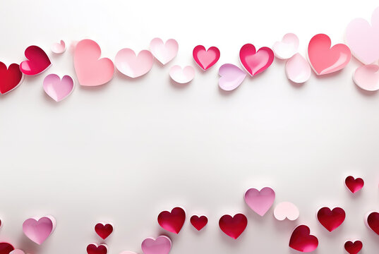 Heart abstract background Wallpaper for Valentine Day sparkling bokeh landscape