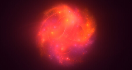 3D manual rendering abstract fractal light background