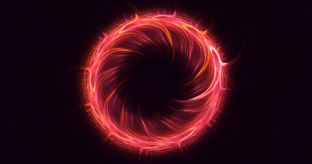 3D manual rendering abstract round hole light background