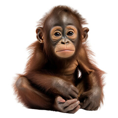 PNG Baby orangutan wild animal, transparent background