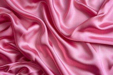 Obraz premium top view of luxury pink silk satin fabric background