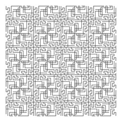 Isolated Artwork Design with Line Motif