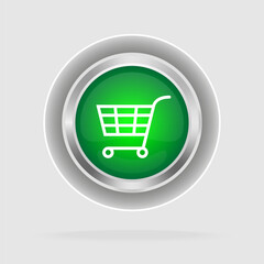 Shopping cart buttons icon web sign symbol illustration options for webdesign