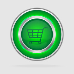 Shopping cart buttons icon web sign symbol illustration options for webdesign