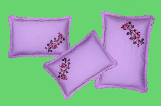 PINK PILLOS 11 January 2024 : Pillos Styles  with green Background Mixed little 
