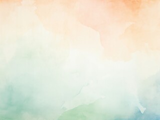 Pastel Rainbow Colored Cloud Watercolor Painting, background banner