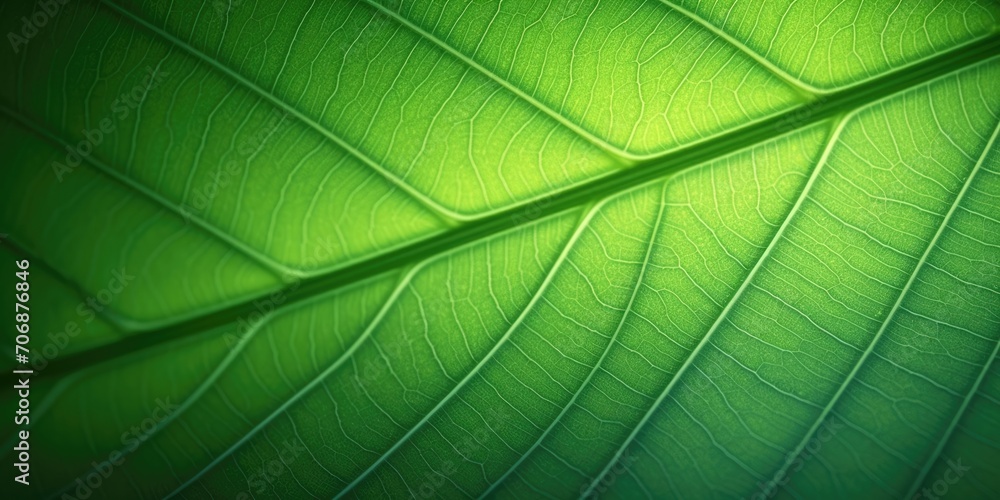 Poster the close-up of leaf texture in green abstract nature background with a soft focus. exuberant image.