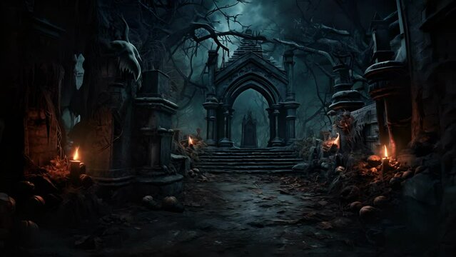 Mysterious sights and sounds coming from an abandoned crypt