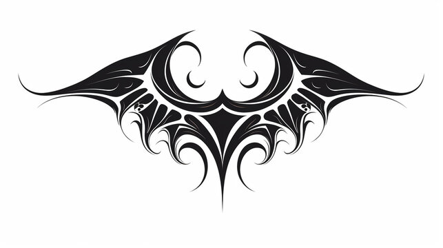 Tribal Tattoos. designs, tattoos, designs, outlines, art, bat pictures, Generate AI.