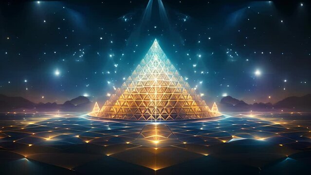 Enter the realm of sacred geometry, where intricate patterns and symmetrical forms form the building blocks of the universe, accompanied by a meditative soundtrack that will open your