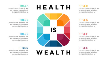 Helath and medical Presentation elements and Infographic elements designs. medicine and health and wealth elements in vector for Presentation 