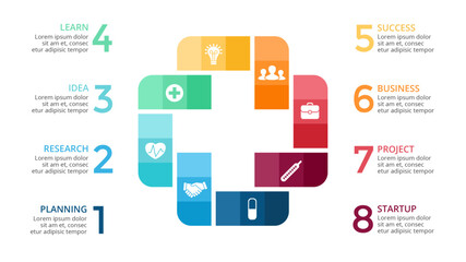 Helath and medical Presentation elements and Infographic elements designs. medicine and health and wealth elements in vector for Presentation 
